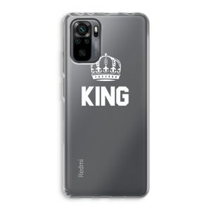 King zwart: Xiaomi Redmi Note 10 Pro Transparant Hoesje