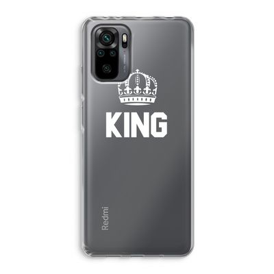 King zwart: Xiaomi Redmi Note 10 Pro Transparant Hoesje