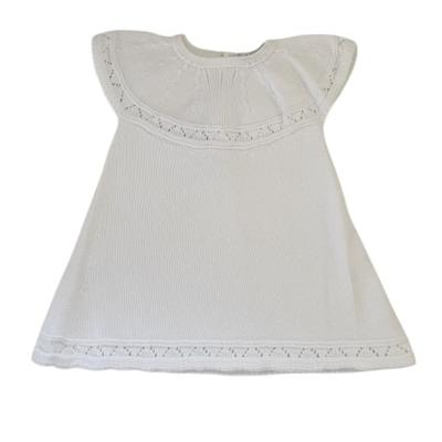 Babidu wit gebreid baby jurkje Babidu wit gebreid baby jurkje