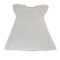 Babidu wit gebreid baby jurkje