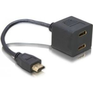 DeLOCK Adapter HDMI male to 2x HDMI female 0,2 m HDMI M 2 x HDMI F