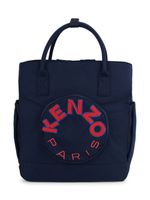 Kenzo Kids sac à langer à logo imprimé - Bleu - thumbnail