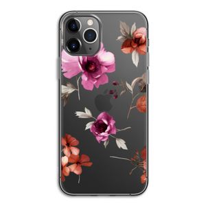 Geschilderde bloemen: iPhone 11 Pro Transparant Hoesje