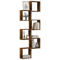 Wandrekken kubus 6 st 30x15x30 cm gerookt eiken Wandrekken kubus 6 st 30x15x30 cm gerookt eiken