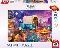 Puzzel - SCHMIDT SPIELE - Romantisch kamperen in het Wilde Westen - 1000 stukjes - Vanaf 12 jaar