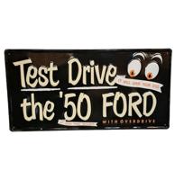 Test Drive The &apos;50 Ford Stalen Bord Met Relief - 59 x 30cm