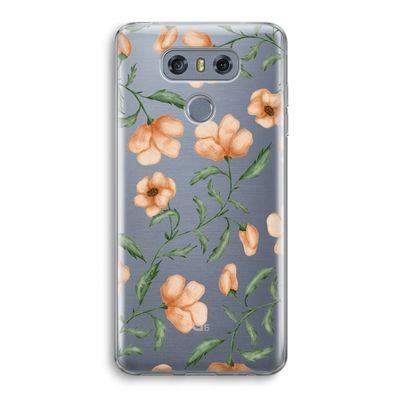 Peachy flowers: LG G6 Transparant Hoesje