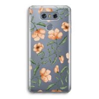 Peachy flowers: LG G6 Transparant Hoesje