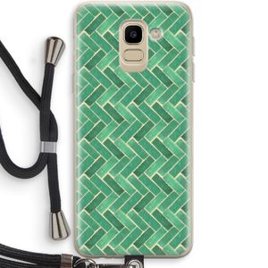Moroccan tiles 2: Samsung Galaxy J6 (2018) Transparant Hoesje met koord