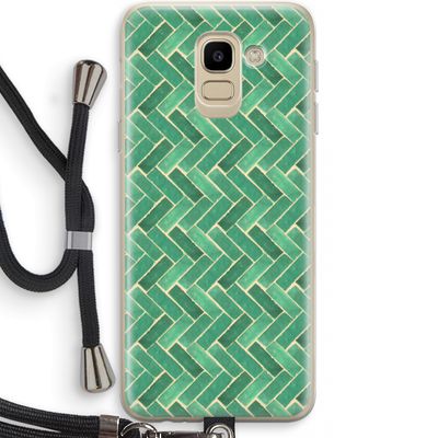 Moroccan tiles 2: Samsung Galaxy J6 (2018) Transparant Hoesje met koord
