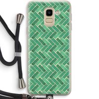Moroccan tiles 2: Samsung Galaxy J6 (2018) Transparant Hoesje met koord