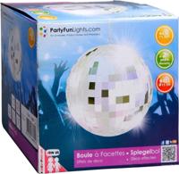 Kotronic Party fun spiegelbol 15 cm groot aan ketting Kotronic Party fun spiegelbol 15 cm groot aan ketting