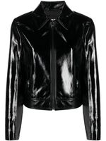 Karl Lagerfeld veste en cuir verni artificiel - Noir