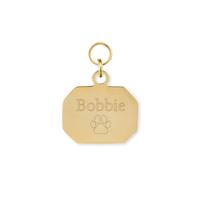 Dierenpenning | Eigen tekst - Achthoek - Goud