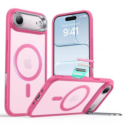 iPhone Air Classic Hybrid Magnetic Case (Camera Control, Stash Stand) - Frosted Pink iPhone Air Classic Hybrid Magnetic Case (Camera Control, Stash Stand) - Frosted Pink