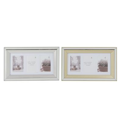 Fotolijsten DKD Home Decor Kristal polyestyreen Gouden Zilverkleurig Traditioneel 47 x 2 x 29 cm (2 Stuks)