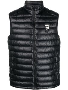 Karl Lagerfeld gilet matelassé à fermeture zippée - Bleu