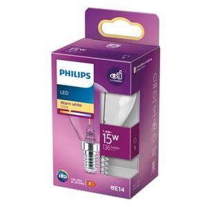 Philips LED Kogellamp Transparant - 15 W - E14 - warmwit licht