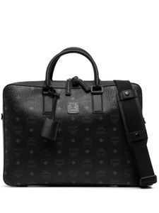 MCM porte-documents en cuir Klassic à motif monogrammé - Noir