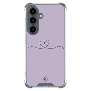 Samsung Galaxy S25 shockproof hoesje - Hart lila