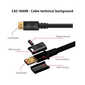 CLUB3D DisplayPort 1.4 HBR3 8K Kabel M/M 4meter - [CAC-1069B]