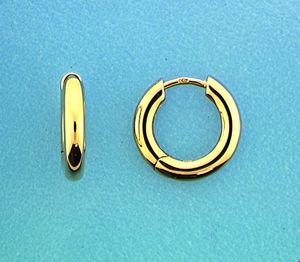 Oorringen Bol geelgoud 3 mm