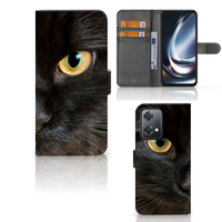 OnePlus Nord CE 2 Lite Telefoonhoesje met Pasjes Zwarte Kat - thumbnail