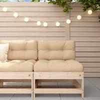 Middenbank met kussens massief grenenhout