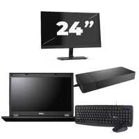 Fujitsu Lifebook E5510 - Intel Core i3-10e Generatie - 15 inch - 16GB RAM - 256GB SSD - Windows 11 Home + 1x 24 inch Monitor