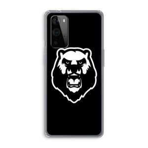 Angry Bear (black): OnePlus 9 Pro Transparant Hoesje
