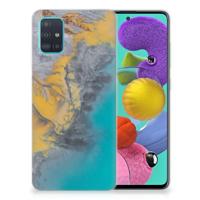 Samsung Galaxy A51 | TPU | Siliconen hoesje | Marble Blue Gold
