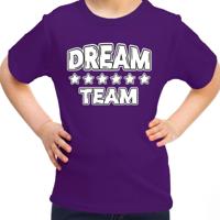 Sport T-shirt jongens/meisjes - Dream team - paars - sportdag - sportkleding voor kinderen