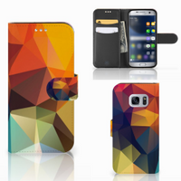Samsung Galaxy S7 Book Case Polygon Color - thumbnail