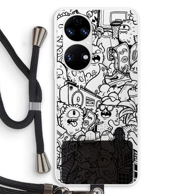 Vexx Black City : Huawei P50 Transparant Hoesje met koord