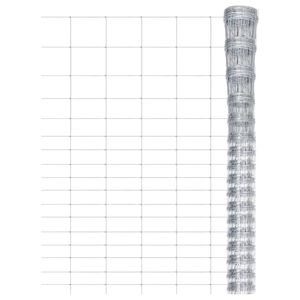 VidaXL Hek 50x1,25 m gegalvaniseerd staal zilverkleurig