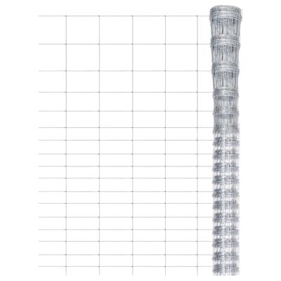 VidaXL Hek 50x1,25 m gegalvaniseerd staal zilverkleurig