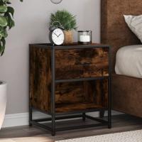 Nachtkastjes 2 st 40x31x50 cm bewerkt hout gerookt eikenkleurig