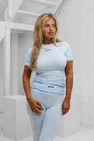 Unique The Label Nena Short Sleeve Top Dames Lichtblauw - Maat XS - Kleur: Lichtblauw | Soccerfanshop