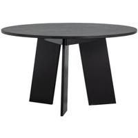 Basiclabel Fries Eettafel - Eiken - Blacknight - 75x129x129