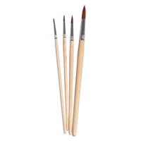 Rayher Schilder Penselen - 4-delige set - synthetisch - rond - hobby kwasten