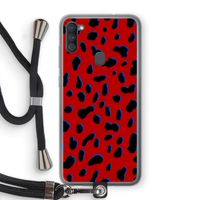 Red Leopard: Samsung Galaxy A11 Transparant Hoesje met koord Red Leopard: Samsung Galaxy A11 Transparant Hoesje met koord
