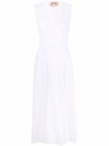 Nº21 robe sans manches à taille froncée - Blanc