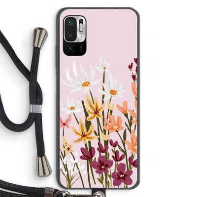 Painted wildflowers: Xiaomi Redmi Note 10 5G Transparant Hoesje met koord