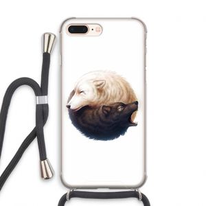 Yin Yang Wolves: iPhone 7 PLUS Transparant Hoesje met koord