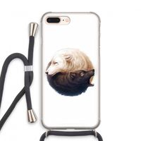Yin Yang Wolves: iPhone 7 PLUS Transparant Hoesje met koord
