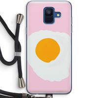 Sunny side up: Samsung Galaxy A6 (2018) Transparant Hoesje met koord
