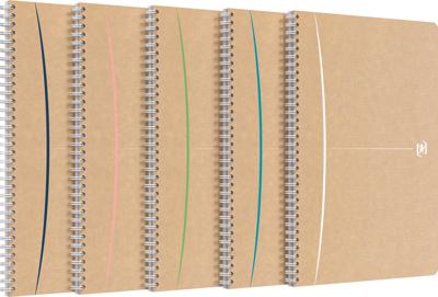 Oxford Touareg spiraalschrift, 180 bladzijden, ft A4, gelijnd, geassorteerde kleuren