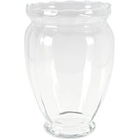 Bloemen vaas transparant - glas - D21 x H35 cm - Vazen - thumbnail