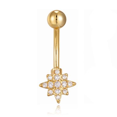 Cilla Navelpiercing van Edelstaal - Ster Goud