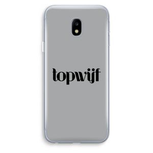 Topwijf Grijs Zwart: Samsung Galaxy J3 (2017) Transparant Hoesje